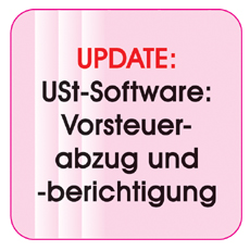 UPDATE: USt-Software: Vorsteuerabzug und -berichtigung